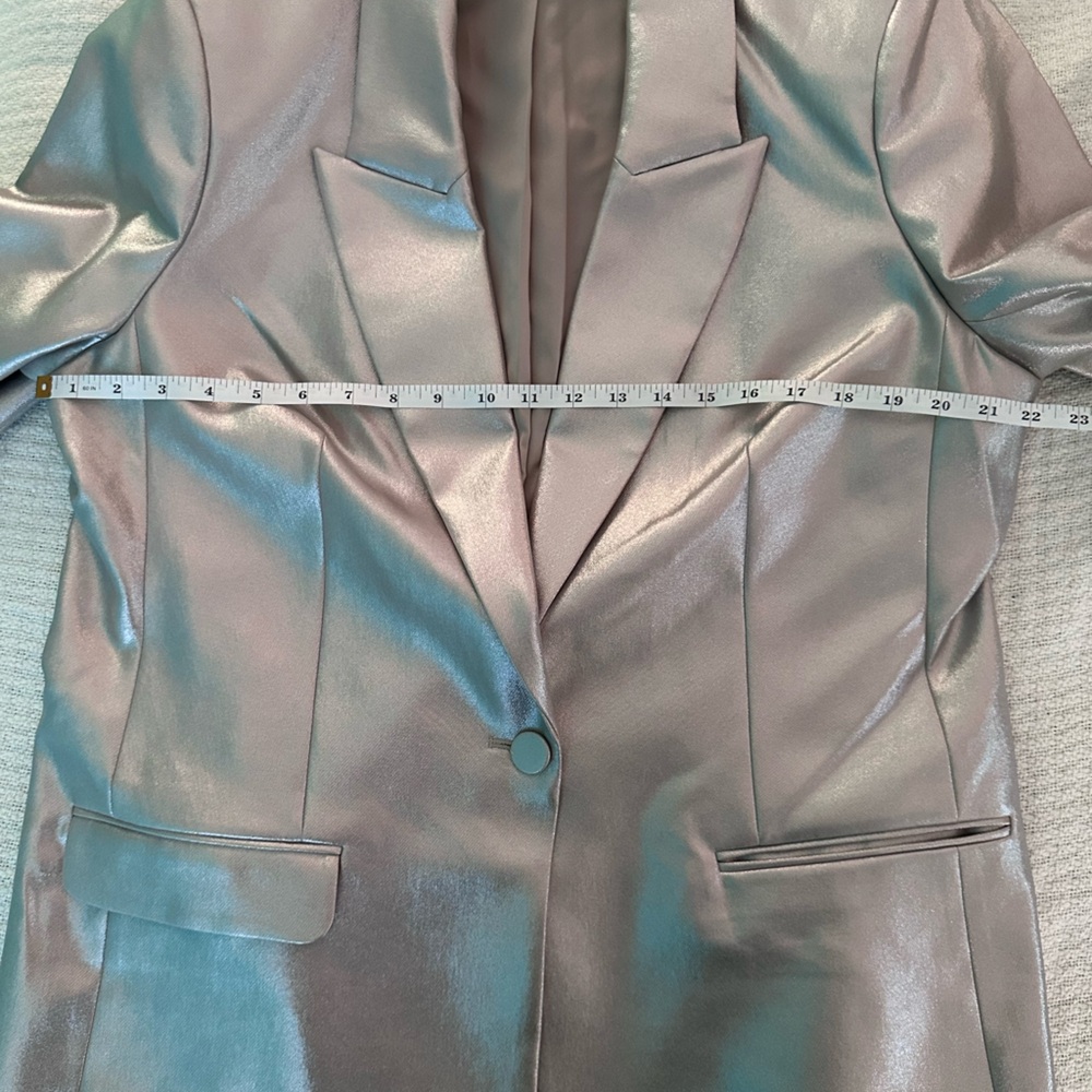 ✨ EXPRESS Metallic Silver Blazer – Size XL ✨ - Picture 5 of 9